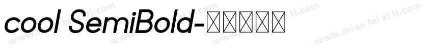 cool SemiBold字体转换